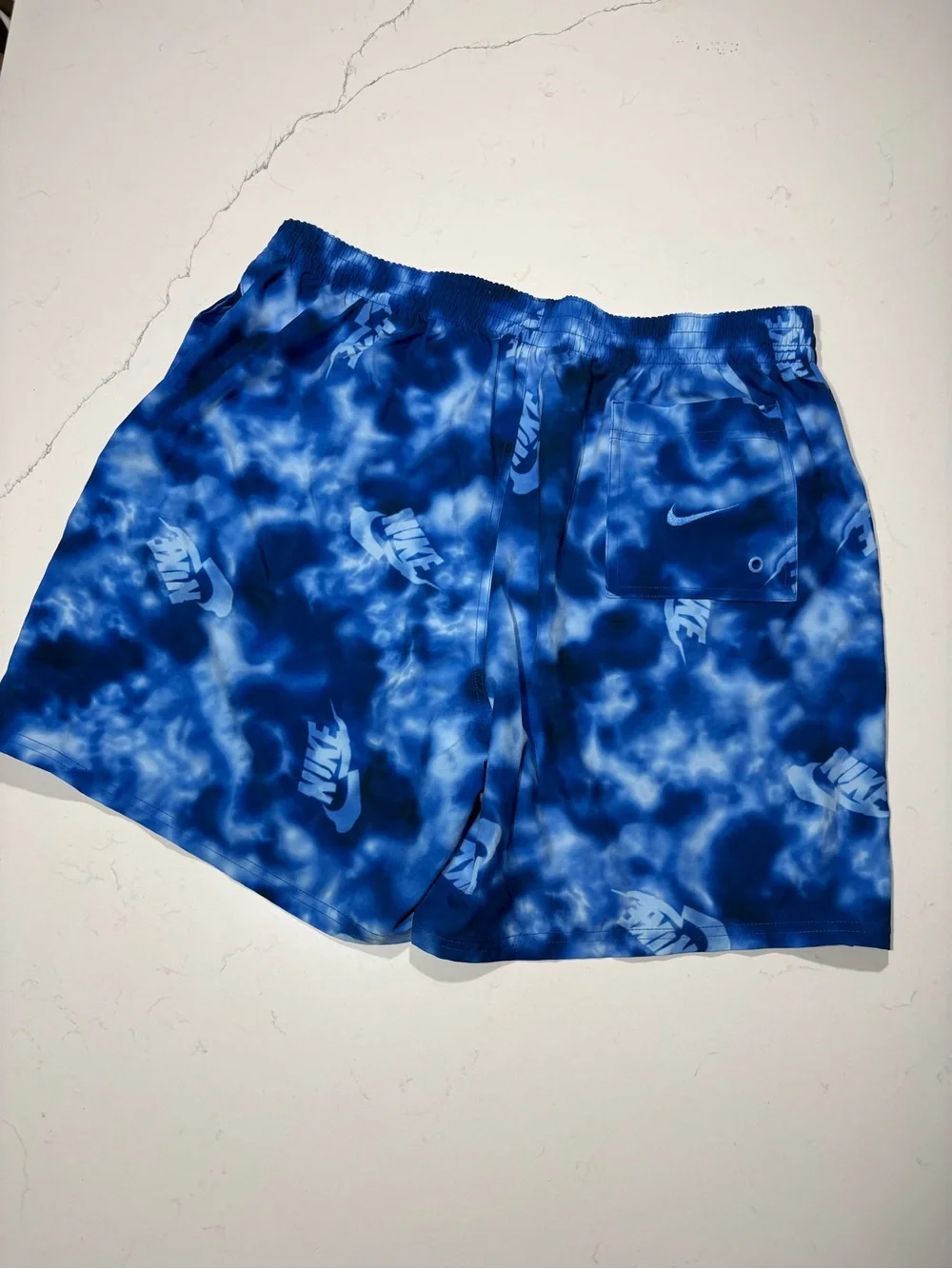 Nike Men’s Blue Tie-Dye Swim Trunks